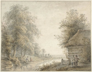 a Country Barn near a Canal at the Edge of a Forest - Jacobus Versteegen — artwork view