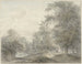 Forest landscape painting with rider and pond - Jacobus Versteegen — artwork view