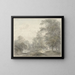 Forest landscape painting with rider and pond - Jacobus Versteegen — framed artwork on a wall