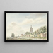 View of Asperen with the city ramparts and the bell tower - Jacobus Versteegen — framed artwork on a wall