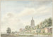 View of Asperen with the city ramparts and the bell tower - Jacobus Versteegen — artwork view