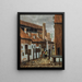 A street scene with characters - Jacobus Vrel — framed artwork on a wall