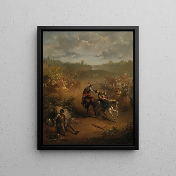The courageous performance of Marcelis Bax in Bergen op Zoom in 1588 - Jacobus van Koningsveld — framed artwork on a wall