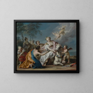 L'enlèvement d'Europe - Jacopo Amigoni — framed artwork on a wall