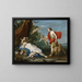 Venus and Adonis - Jacopo Amigoni — framed artwork on a wall