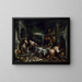 The Christ in the house of Martha and Mary - Jacopo Bassano — framed artwork on a wall