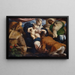 L'Adoration des bergers - Jacopo Bassano — framed artwork on a wall