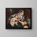 Virgin and Child with the Young Saint John the Baptist - Jacopo Bassano — framed artwork on a wall