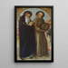 Saint Antoine Abbé et Saint Bernardin de Sienne - Jacopo Bellini — framed artwork on a wall