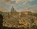 Panoramic view painting of St. Peter's Square with the basilica beyond - Jacopo Fabris — artwork view