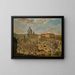 Panoramic view painting of St. Peter's Square with the basilica beyond - Jacopo Fabris — framed artwork on a wall