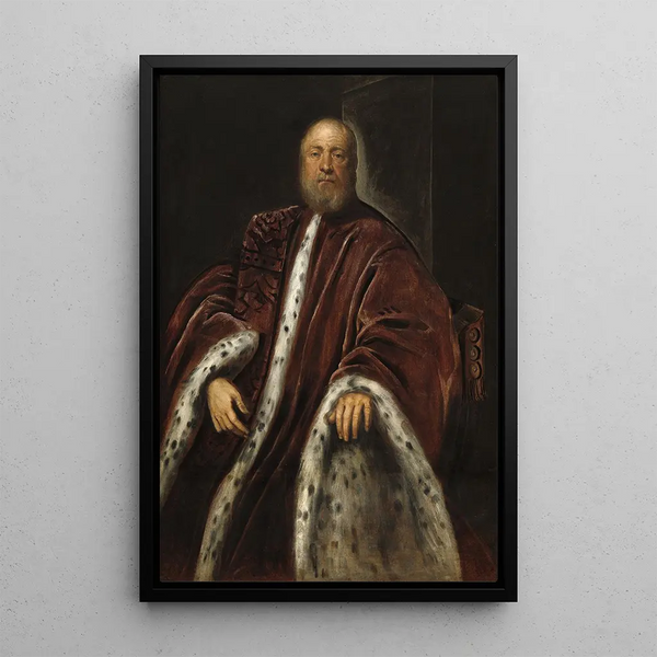 A Procurator of Saint Mark - Jacopo Tintoretto — framed artwork on a wall