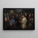 The Christ and the Woman Caught in Adultery - Jacopo Tintoretto — framed artwork on a wall