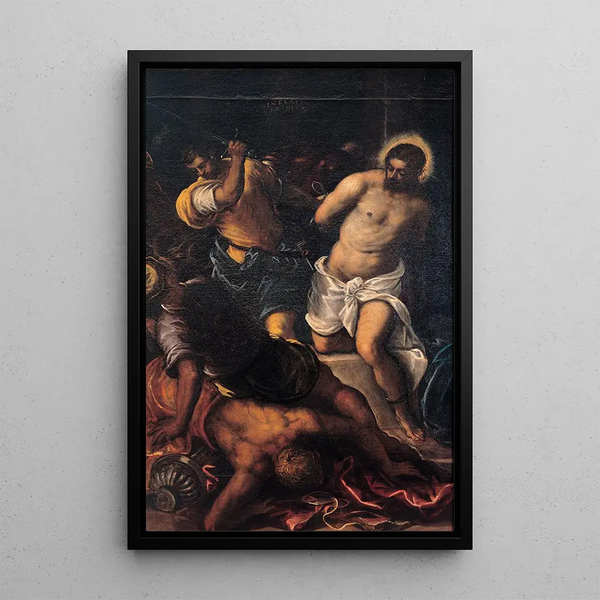 Crown of Thorns - Jacopo Tintoretto — framed artwork on a wall