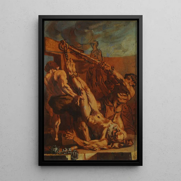 Martyr of Saint Peter - Jacopo Tintoretto — framed artwork on a wall