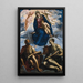 Marie with the Child venerated by Saint Mark and Saint Luke - Jacopo Tintoretto — framed artwork on a wall