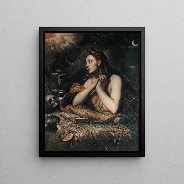 Madeleine Penitente - Jacopo Tintoretto — framed artwork on a wall