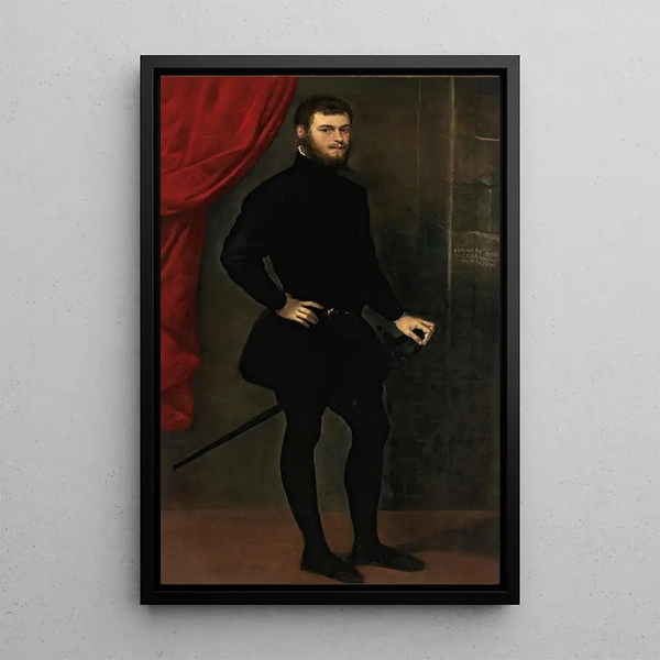 Portrait of Nicol Doria - Jacopo Tintoretto — framed artwork on a wall
