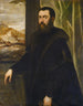 Portrait of a man with a view of a landscape - Jacopo Tintoretto — artwork view