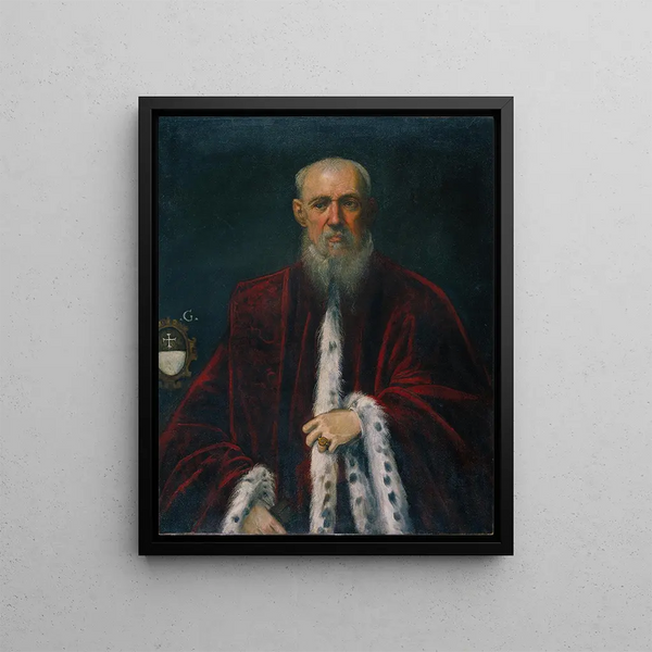 Portrait of Prosecutor Alessandro Gritti - Jacopo Tintoretto — framed artwork on a wall