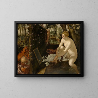 Susanne et les vieillards - Jacopo Tintoretto — framed artwork on a wall