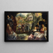 L'adoration du veau d'or - Jacopo Tintoretto — framed artwork on a wall