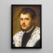 Young man with a beard - Jacopo Tintoretto — framed artwork on a wall