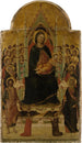 Virgin and Child in Majesty with Angels, Saints, and Donors - Jacopo del Casentino — artwork view