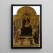 Virgin and Child in Majesty with Angels, Saints, and Donors - Jacopo del Casentino — framed artwork on a wall