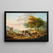 The military camp departing - Jacques-François-Joseph Swebach — framed artwork on a wall