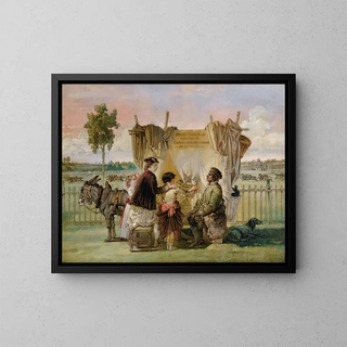 The Sheep Shower of Phenomenal - Jacques-Joseph Lecurieux — framed artwork on a wall