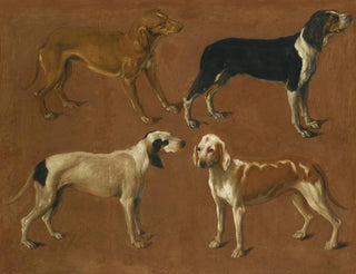 Study of Four Pointer Dogs - Jacques-Laurent Agasse — artwork view