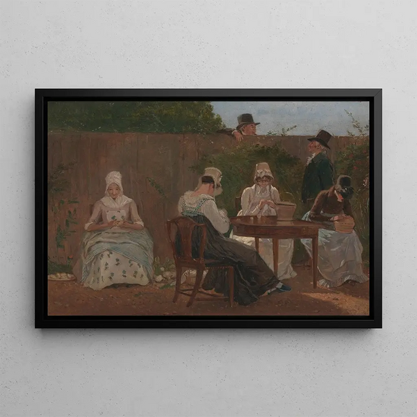 The Chalon Family in London - Jacques-Laurent Agasse — framed artwork on a wall
