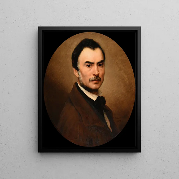 Self-portrait - Jacques-Raymond Brascassat — framed artwork on a wall