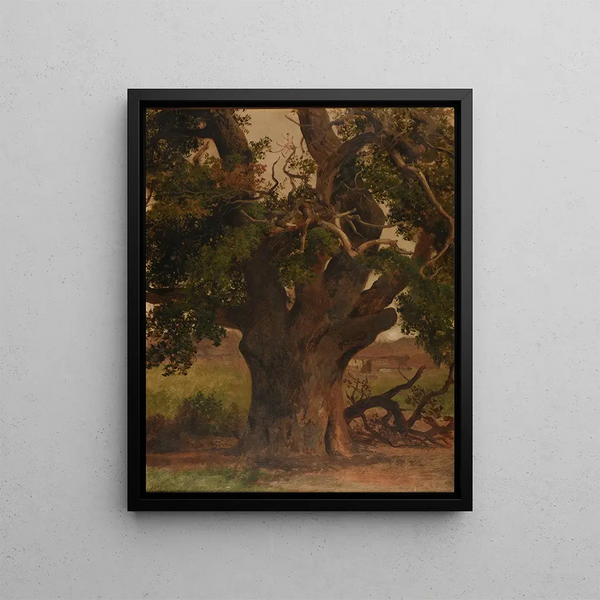 The Old Oak Tree - Jacques-Raymond Brascassat — framed artwork on a wall