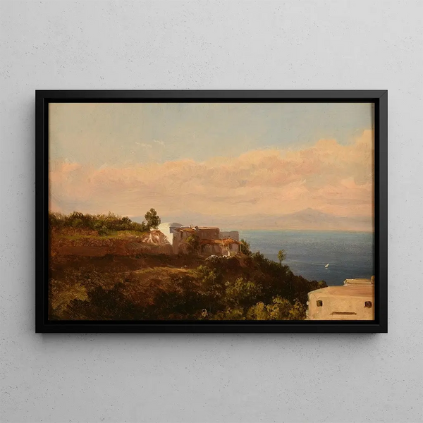 Italian Landscape - Jacques-Raymond Brascassat — framed artwork on a wall