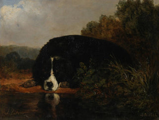 Pluton, favorite dog of the master - Jacques-Raymond Brascassat — artwork view