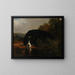 Pluton, favorite dog of the master - Jacques-Raymond Brascassat — framed artwork on a wall