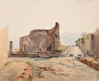 Streets and Ruins of Pompeii - Jacques-Raymond Brascassat — artwork view