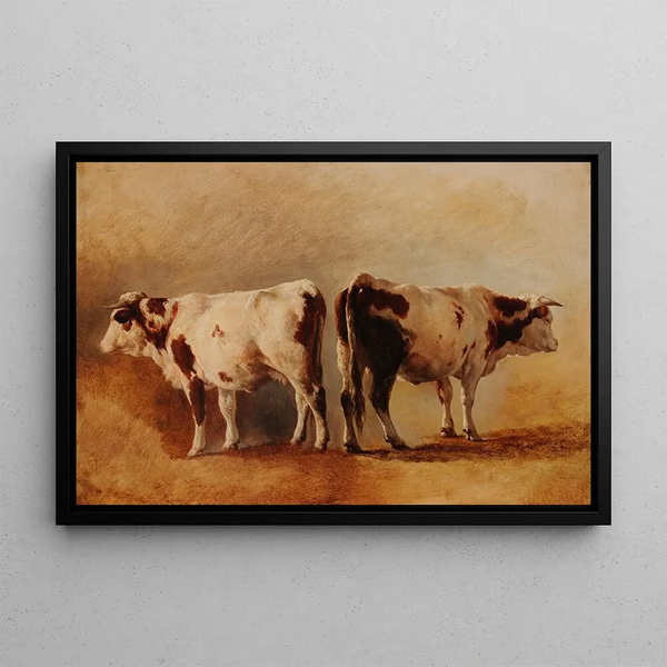 Study of a Cow - Jacques-Raymond Brascassat — framed artwork on a wall