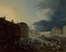 The Red Bridge and the Spires of Saint-Louis and the Cité seen from the wheat port - Jacques Albert Senave — artwork view