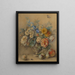 Flowers in a silver roulette Fruits in the foreground - Jacques André Portail — framed artwork on a wall