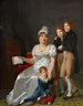 Portrait painting of Madame B. née Etiennette Delagrange with her three sons - Jacques Antoine Vallin — artwork view