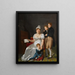 Portrait painting of Madame B. née Etiennette Delagrange with her three sons - Jacques Antoine Vallin — framed artwork on a wall