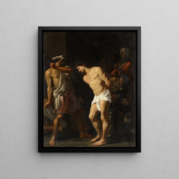 Flagellation du Christ - Jacques Blanchard — framed artwork on a wall