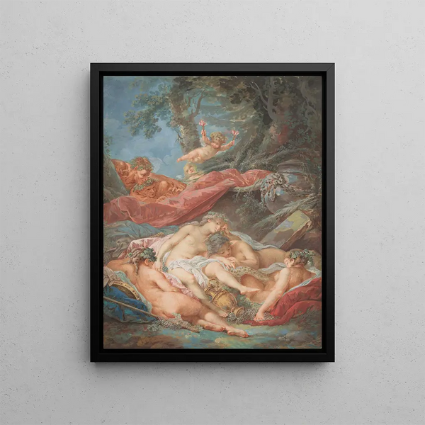 Bacchantes endormies - Jacques Charlier — framed artwork on a wall