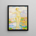 Femme nue debout - Jacques Élie Abraham Hermanjat — framed artwork on a wall