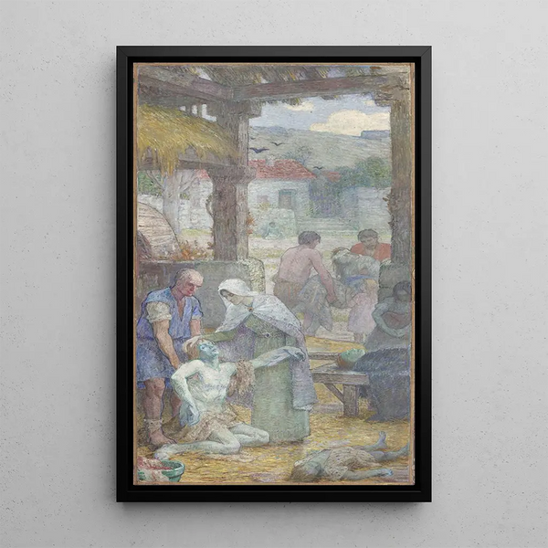 La Fraternité ou La Charité - Jacques Ferdinand Humbert — framed artwork on a wall