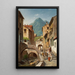 Italian Village Scene Painting - Jacques François Carabain — framed artwork on a wall