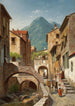 Italian Village Scene Painting - Jacques François Carabain — artwork view